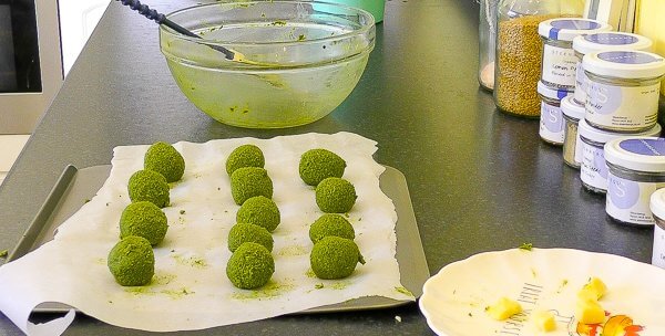 making veg dough balls