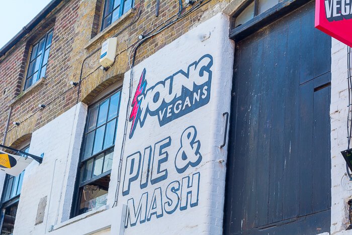 Young Vegans pie mash review Camden